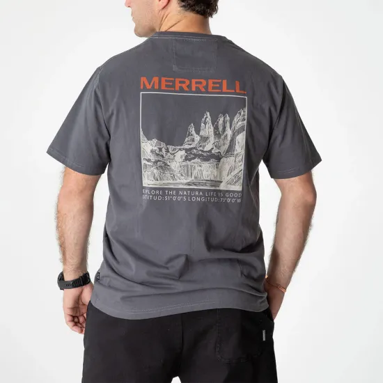 Polera Hombre Lifestyle Gris Merrell - Imagen 3