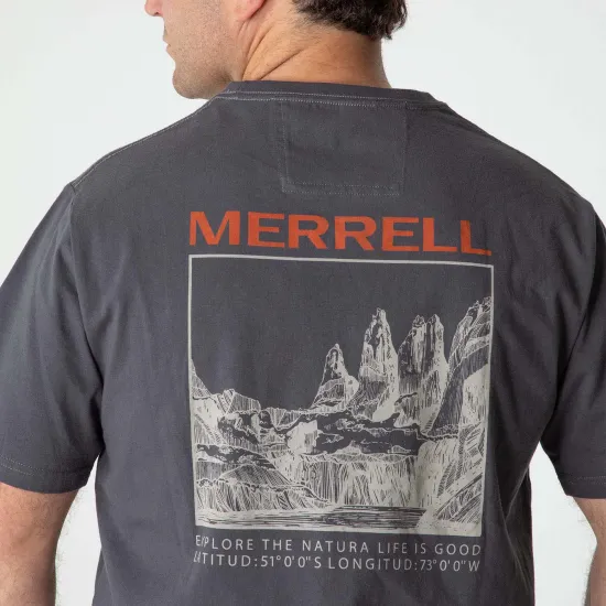 Polera Hombre Lifestyle Gris Merrell - Imagen 4