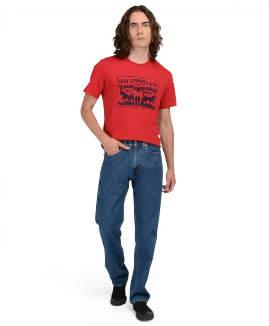 Jeans Hombre 505 Regular Azul Oscuro Recto Levis - Imagen 4