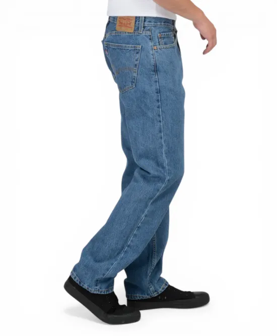 Jeans Hombre 505 Regular Azul Medio Stonewash Recto Levis - Imagen 2
