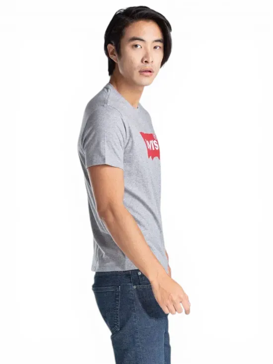 Polera Hombre Knits Graphic Gris Cuello Redondo Levis - Imagen 3