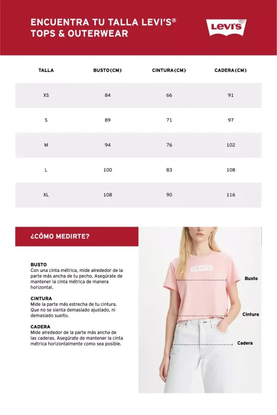 Polera Mujer Perfect Tee Rosado Cuello Redondo Levis - Imagen 2