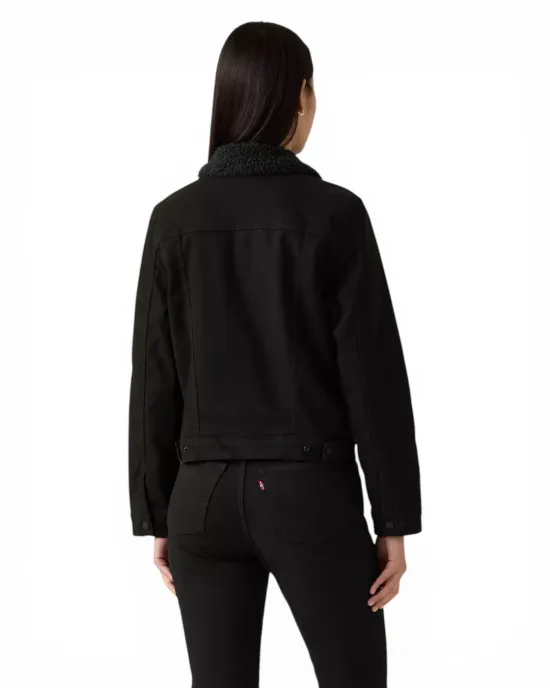 Chaqueta Mujer Original Sherpa Trucker Black Levis - Imagen 2