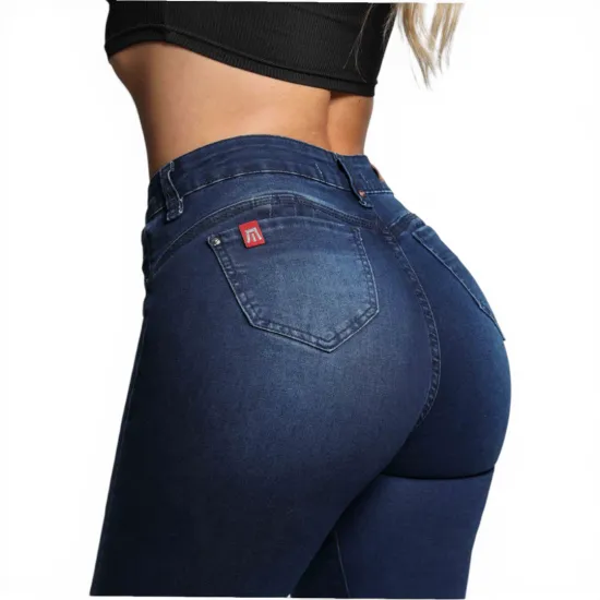 Jeans Mujer Cintura Recto Lily Azul Mohicano - Imagen 3