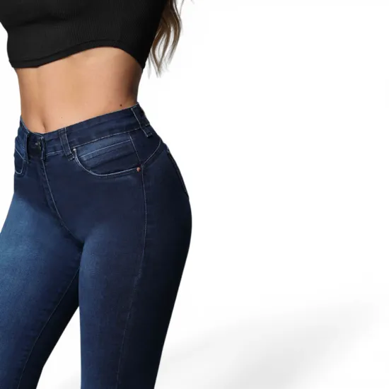 Jeans Mujer Cintura Recto Lily Azul Mohicano - Imagen 4