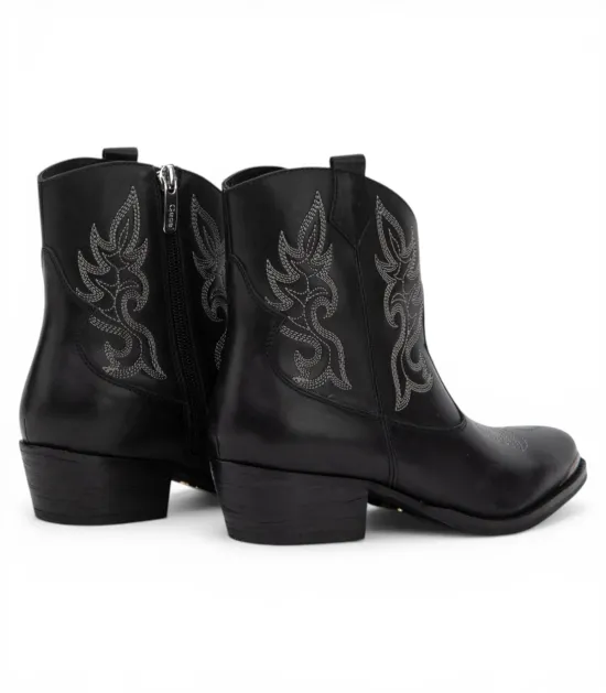 Botin Mujer Ashley Napa Negro Gacel - Imagen 2