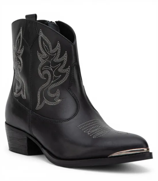 Botin Mujer Ashley Napa Negro Gacel - Imagen 3