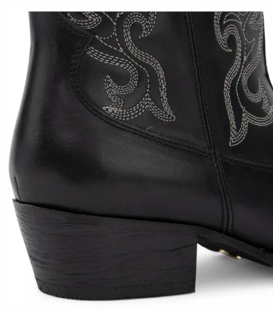 Botin Mujer Ashley Napa Negro Gacel - Imagen 5