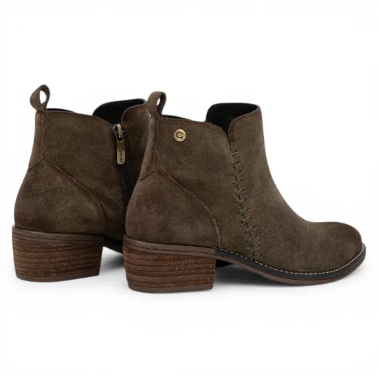 Botin Mujer Gamuzon Olivo Gina Gacel - Imagen 4