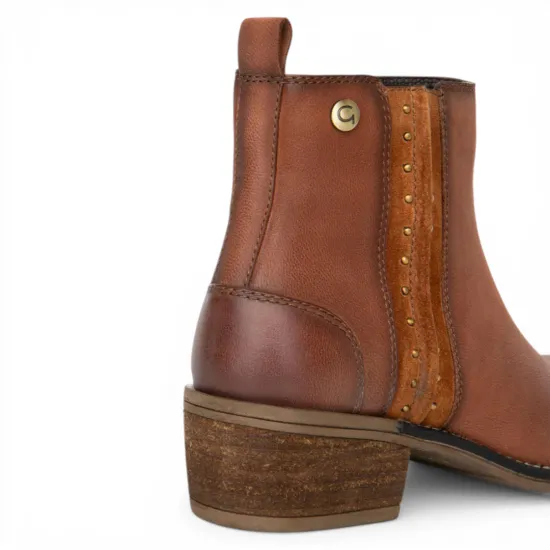 Botin Mujer Gina Envejecido Tostado Gacel - Imagen 3