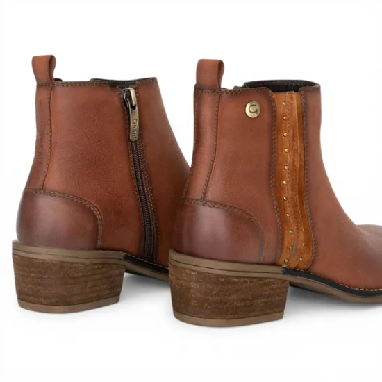 Botin Mujer Gina Envejecido Tostado Gacel - Imagen 4