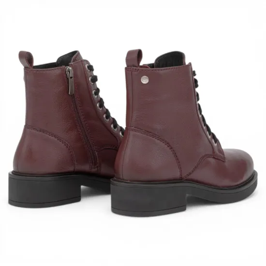 Botin Mujer Napa Burdeo Dahlia Gacel - Imagen 3