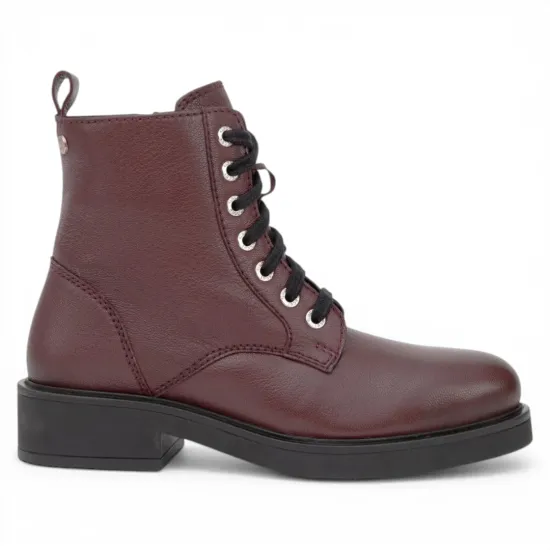 Botin Mujer Napa Burdeo Dahlia Gacel - Imagen 4
