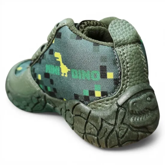 Zapatilla Niño Velcro Dinosaurio Verde Dino Park - Imagen 4