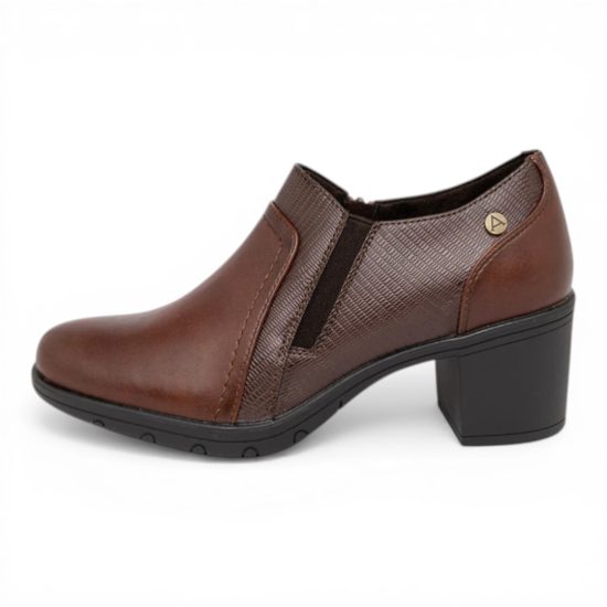 Zueco Mujer Siena Tacón Café Alquimia - Imagen 3