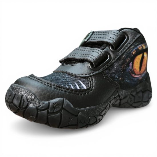 Zapatilla Niño Dinosaurio Negro Velcro Dino Park - Imagen 4