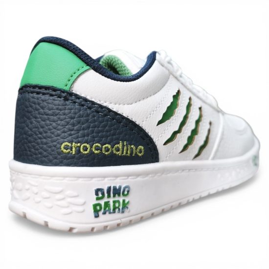 Zapatilla Niño Cocodrilo Blanco Verde Dino Park - Imagen 4