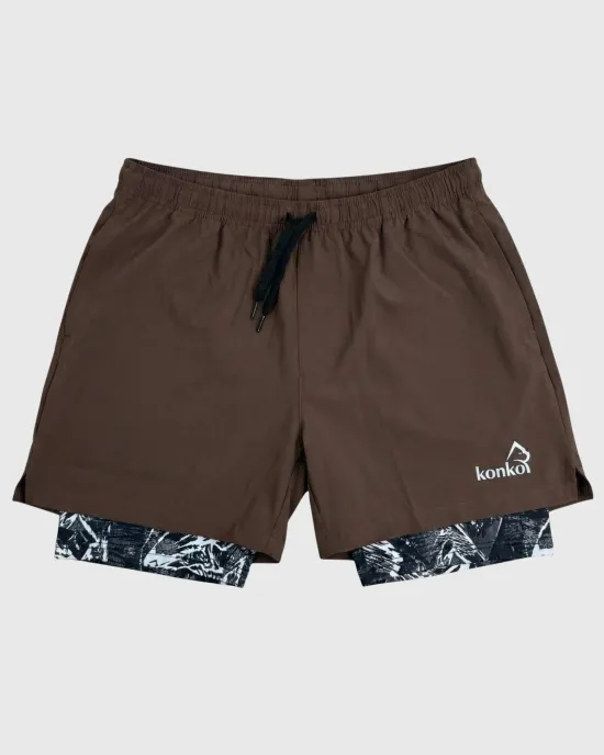 Short Hombre 2 en 1 Brown Tribal Konko - Imagen 6