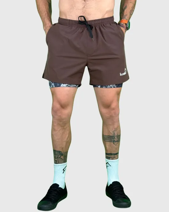 Short Hombre 2 en 1 Brown Tribal Konko - Imagen 7