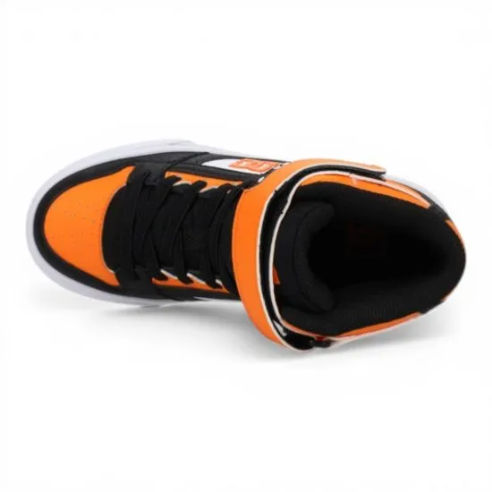 Zapatilla Juvenil Pure Hi Top Ev Orange DC - Imagen 7