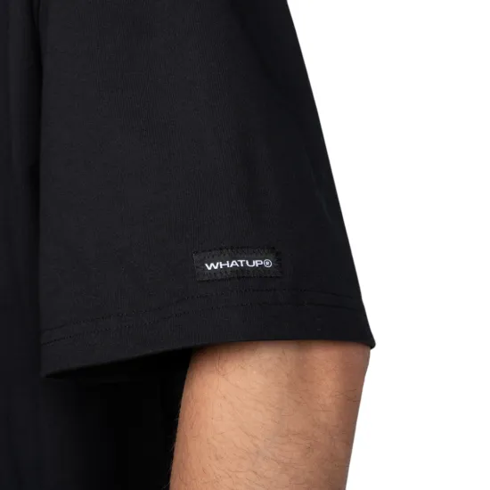Polera Oversize Hombre Negra Básica Street Whatup - Imagen 4