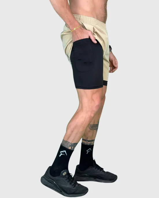 Short Hombre 2 en 1 Hyperflex Clay Konko - Imagen 3