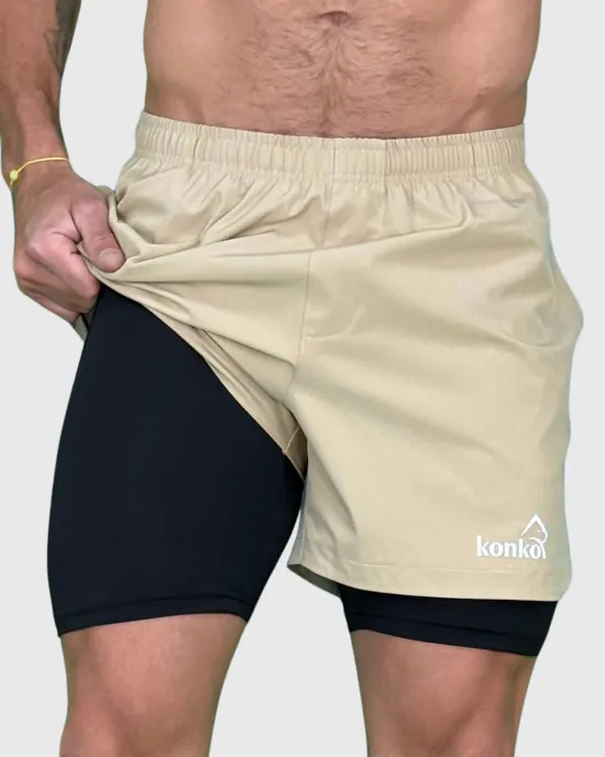 Short Hombre 2 en 1 Hyperflex Clay Konko - Imagen 6
