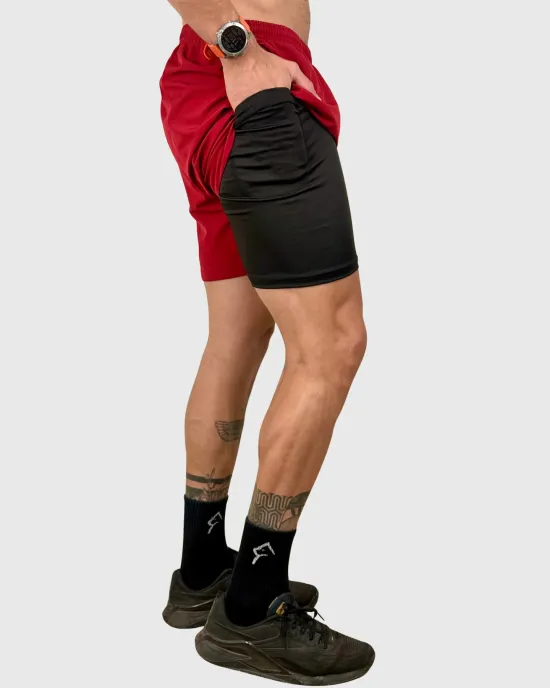 Short Hombre 2 en 1 Hyperflex Brick Konko - Imagen 3