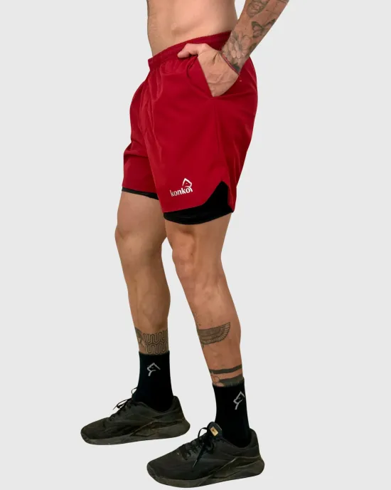 Short Hombre 2 en 1 Hyperflex Brick Konko - Imagen 5