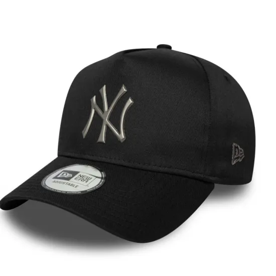 Jockey New Era 9Forty Yankees Negro OSFM Metalizado - Imagen 2