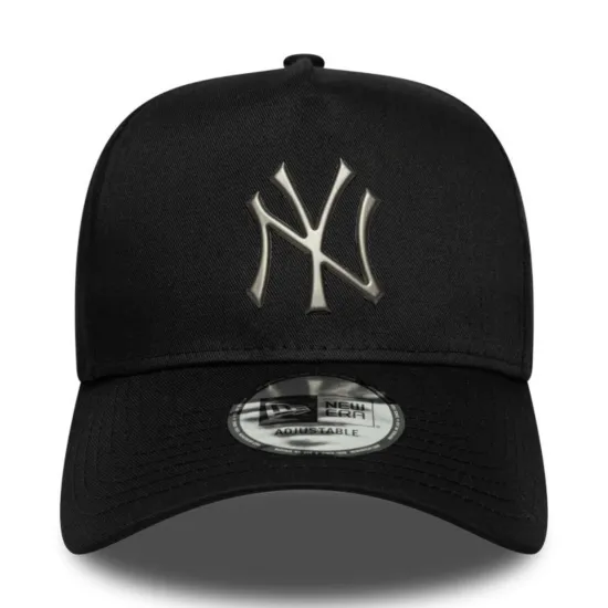 Jockey New Era 9Forty Yankees Negro OSFM Metalizado - Imagen 3