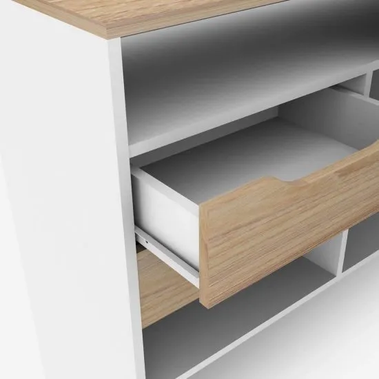 Escritorio Milan 2Cj 5X115X80 CM Olmo Blanco Cic - Imagen 5