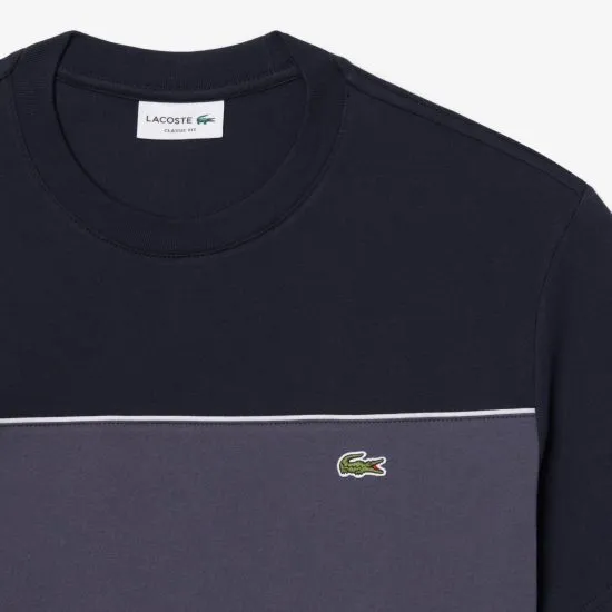 Polera Hombre Bicolor Algodón Gris Azul Lacoste - Imagen 5