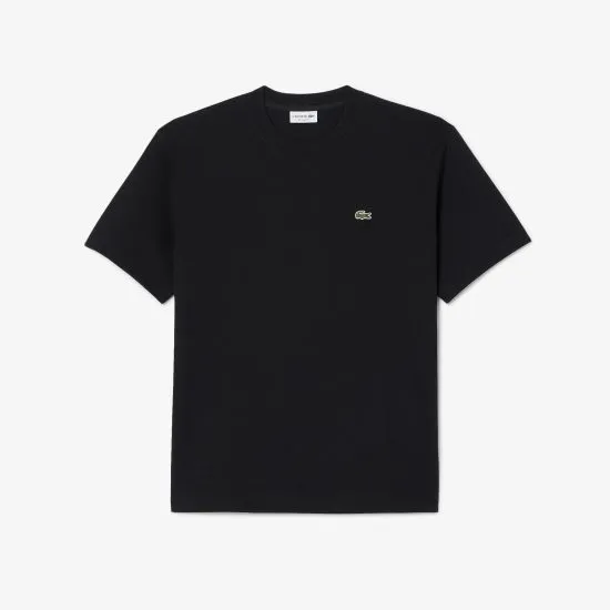 Polera Hombre Algodón Grueso Negra Logo Lacoste - Imagen 3