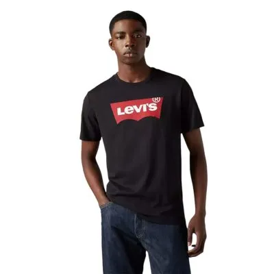 Polera Hombre Graphic Set In Neck Cuello Redondo Negro Levis
