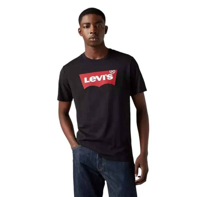 Polera Hombre Graphic Set In Neck Cuello Redondo Negro Levis