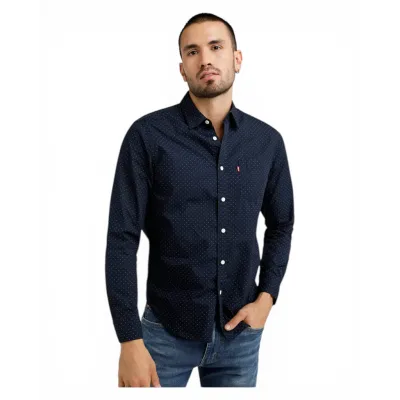 Camisa Hombre Classic Standart Azul Levis