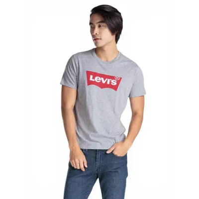 Polera Hombre Knits Graphic Gris Cuello Redondo Levis