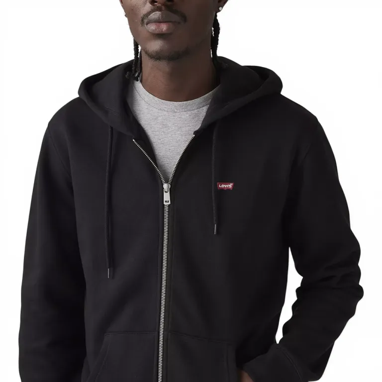 Polerón Hombre Regular Fit Negro con Capucha Levis