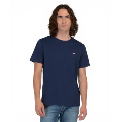 Polera Hombre Original Tee Azul Cuello Redondo Levis