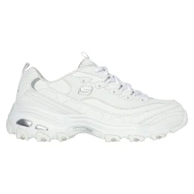 Zapatilla Mujer D Lites Play On White Silver Skechers
