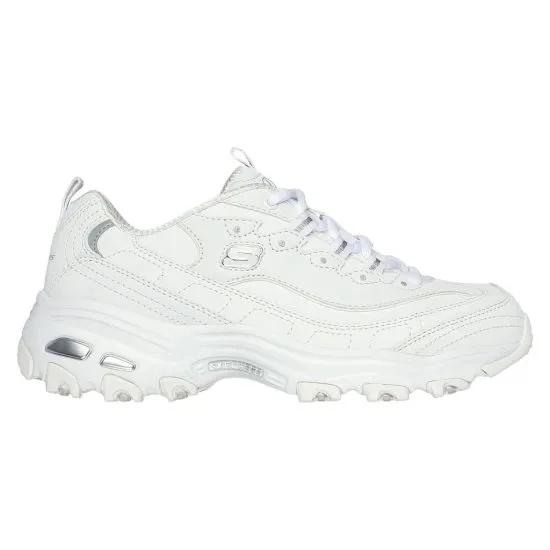 Zapatilla Mujer D Lites Play On White Silver Skechers