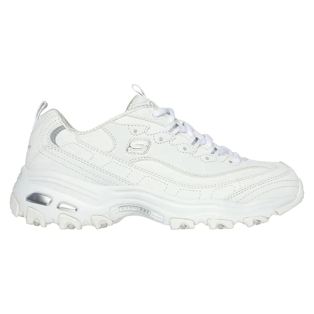 Zapatilla Mujer D Lites Play On White Silver Skechers
