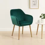 Butaca  Sitial Poltrona Diamante Terciopelo Acolchado Verde Klik