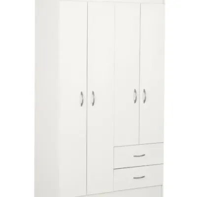Closet 4 Puertas 2 Cajones Blanco CIC