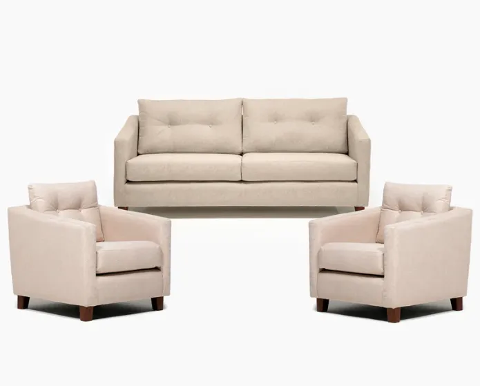 Juego De Living Elena Beige Barra Design