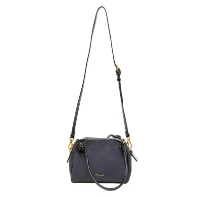 Cartera Pequeña Azul Dos Asas Con Bandolera Gacel