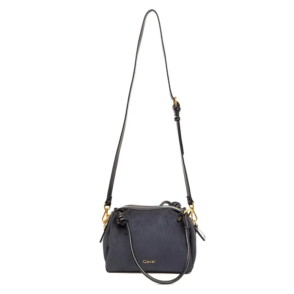 Cartera Pequeña Azul Dos Asas Con Bandolera Gacel