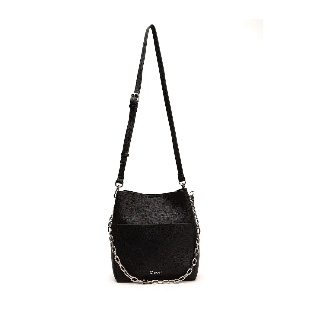 Cartera Graneado Negro CAR3504 Gacel