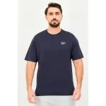 Polera Deportiva Hombre Small Logo Azul Marino Reebok